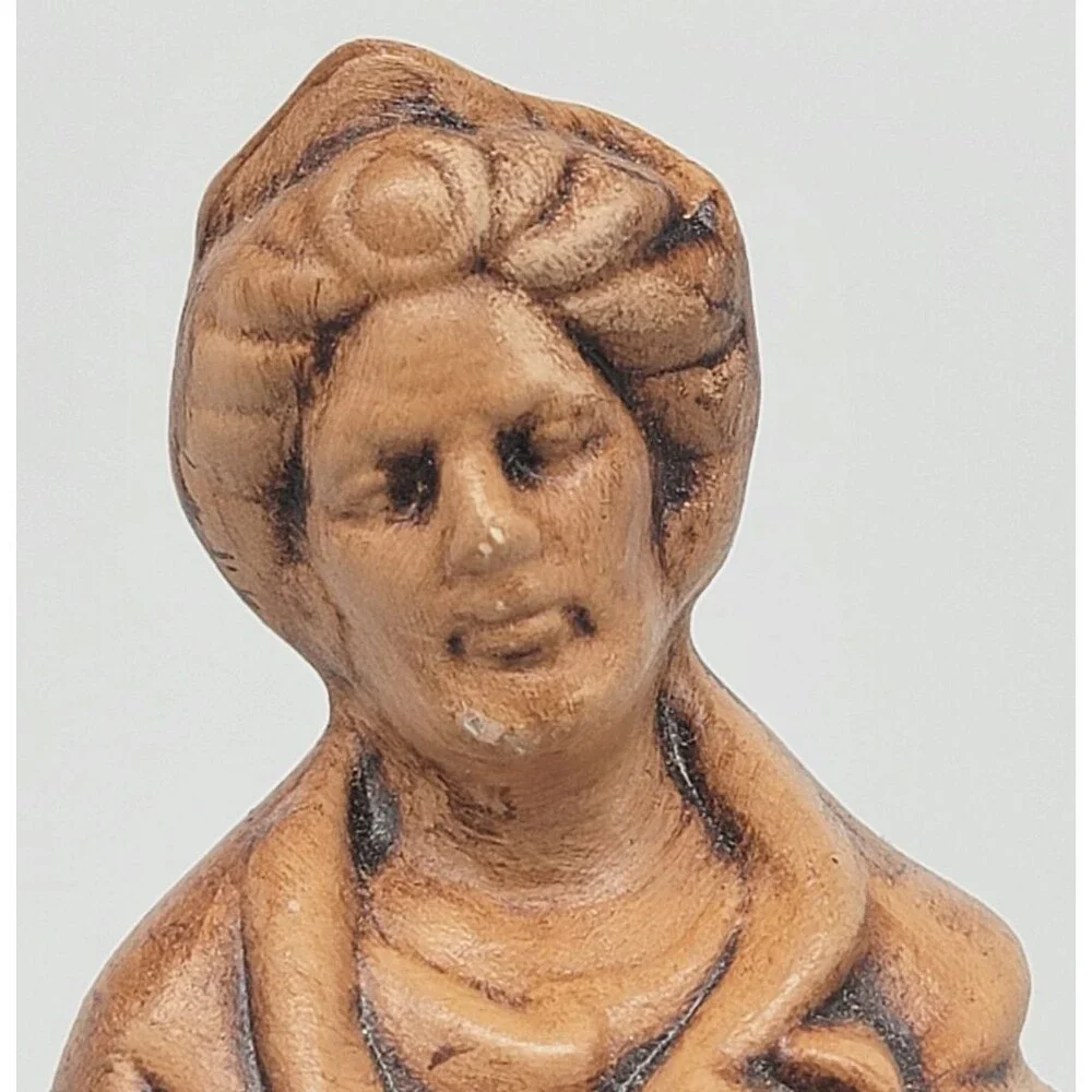 Nativity Wise Man Ceramic Mold Glazed Tan Brown Replacement Piece Figurine